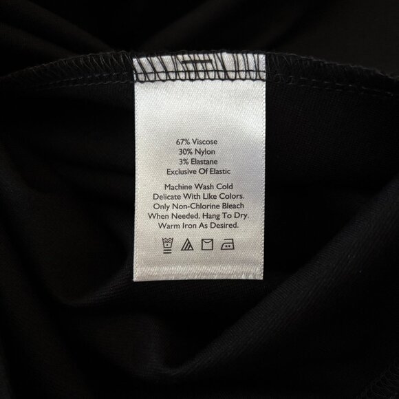 Eddie Bauer Faux Wrap Long Sleeve Black Dress Womens Size Small Travel Comfycore - Picture 11 of 13